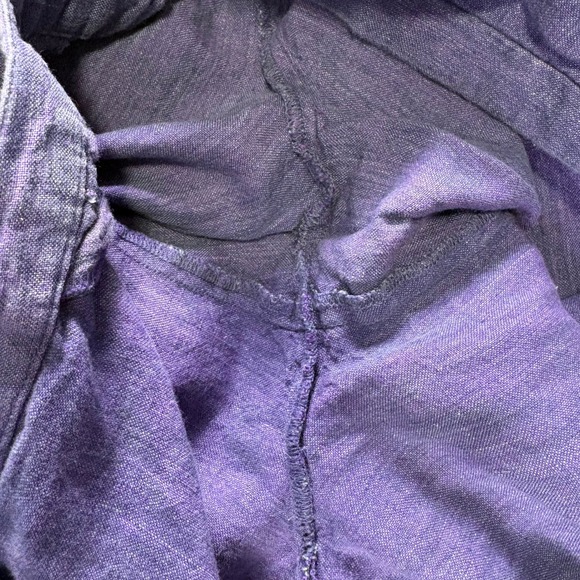 Vintage Eileen Fisher Irish Linen Pants Petite PL Boho Colorful Tailored Classic - Picture 8 of 9